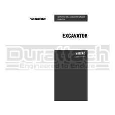 Yanmar Excavator ViO20 Operation Manual - Digital Download