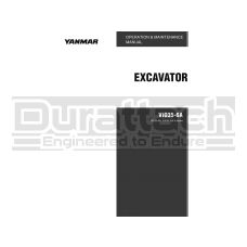 Yanmar Excavator ViO35-6A Operation Manual - Printed Hard Copy - FREE Shipping