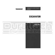 Yanmar Excavator ViO25-6A Operation Manual - Digital Download