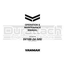 Yanmar Excavator SV100-2A Operation Manual - Digital Download