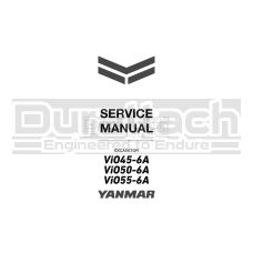 Yanmar Excavator ViO55-6A Service Manual - Printed Hard Copy - FREE Shipping