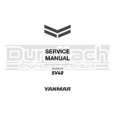 Yanmar Excavator SV40 Service Manual - Printed Hard Copy - FREE Shipping