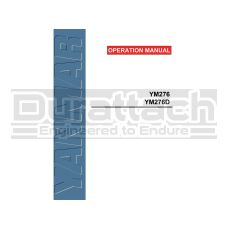 Yanmar YM276 Operation Manual
