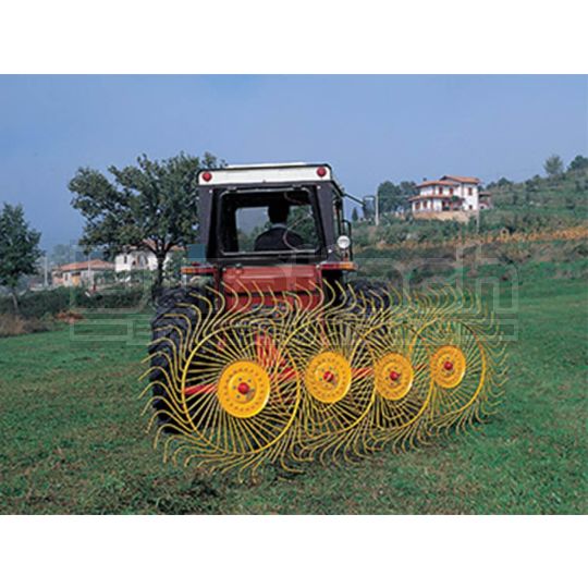 Sitrex 3-Point Tractor Windrow Turner Fingerwheel Rake Model RP-4