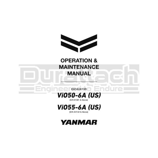 Yanmar ViO 50 Operation Manual