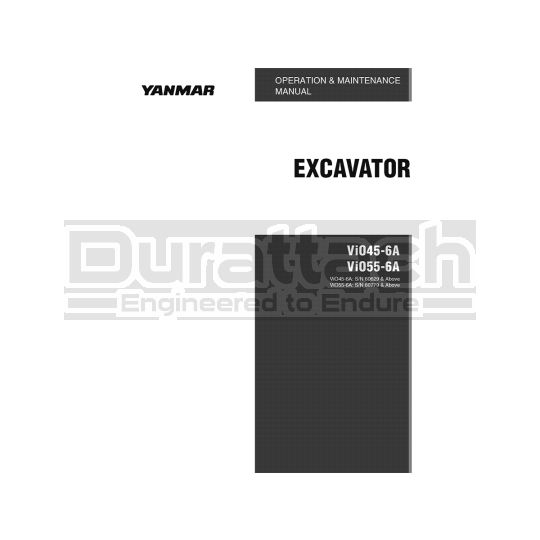 Yanmar ViO 55-6A Operation Manual