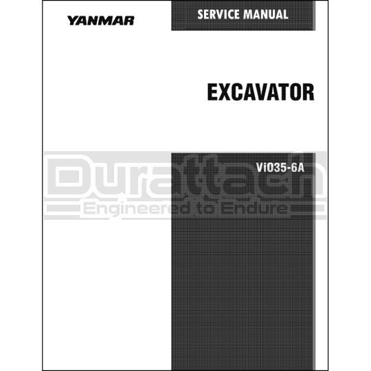 Yanmar Excavator ViO35-6A Service Manual - Printed Hard Copy - FREE Shipping