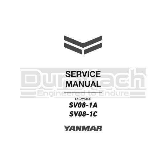 Yanmar Excavator SV08-1A Service Manual - Digital Download