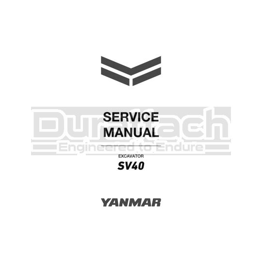 Yanmar Excavator SV40 Service Manual