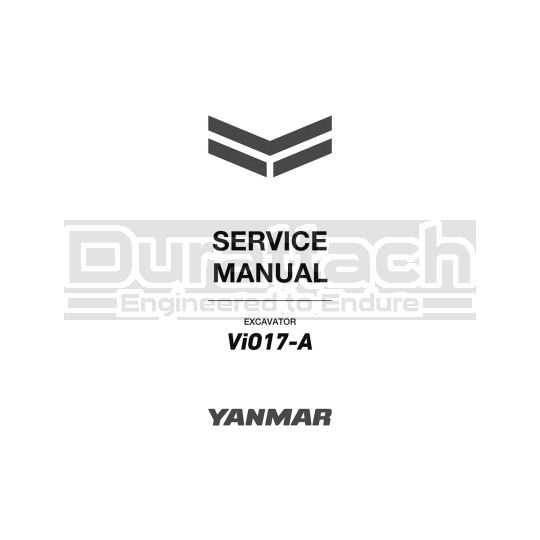 Yanmar Excavator ViO17-A Service Manual - Digital Download