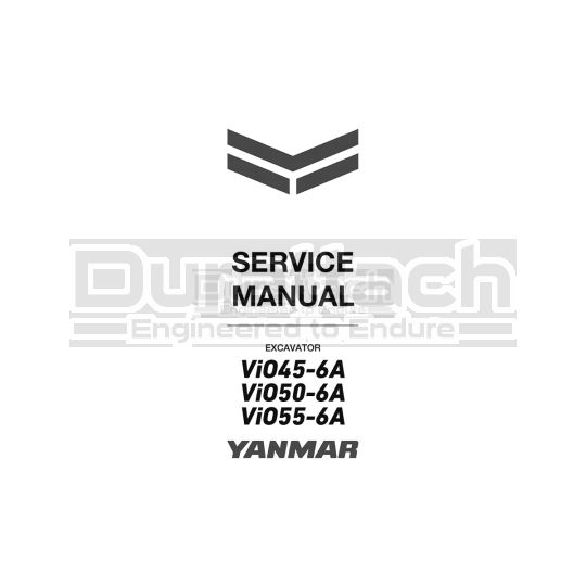 Yanmar Excavator ViO55-6A Service Manual - Printed Hard Copy - FREE Shipping