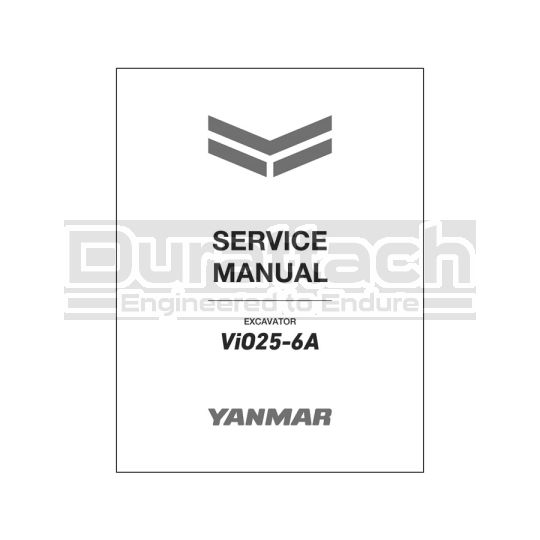 Yanmar Excavator ViO25-6A Service Manual
