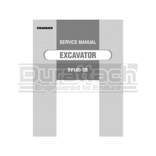 Yanmar Excavator SV100-2B Service Manual - Printed Hard Copy - FREE Shipping